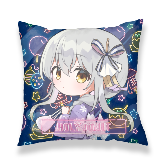 【V大祭】ホーリー・ドーナッツ クッションカバー - 450x450(mm)