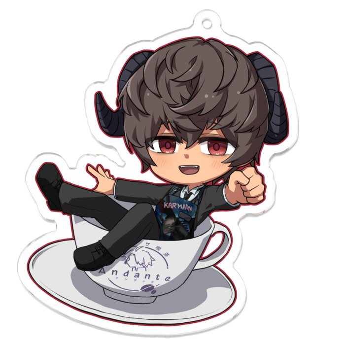 アクリルキーホルダー - 70 x 70 (mm)かるまいん