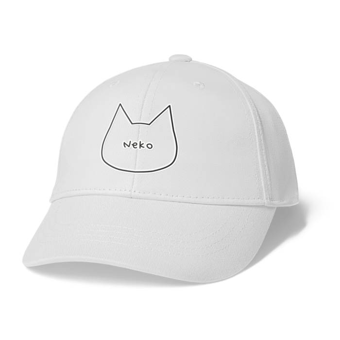 シンプルで可愛い猫柄キャップ 猫柄帽子