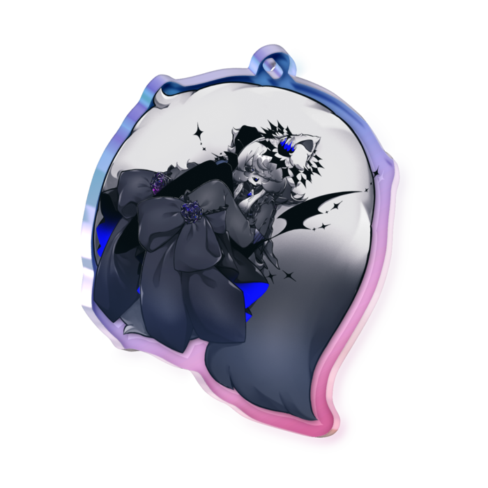 オーロラアクリルキーホルダー - 50 × 50mm