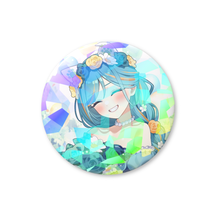 ホログラム缶バッジ - 56mm(笑顔)