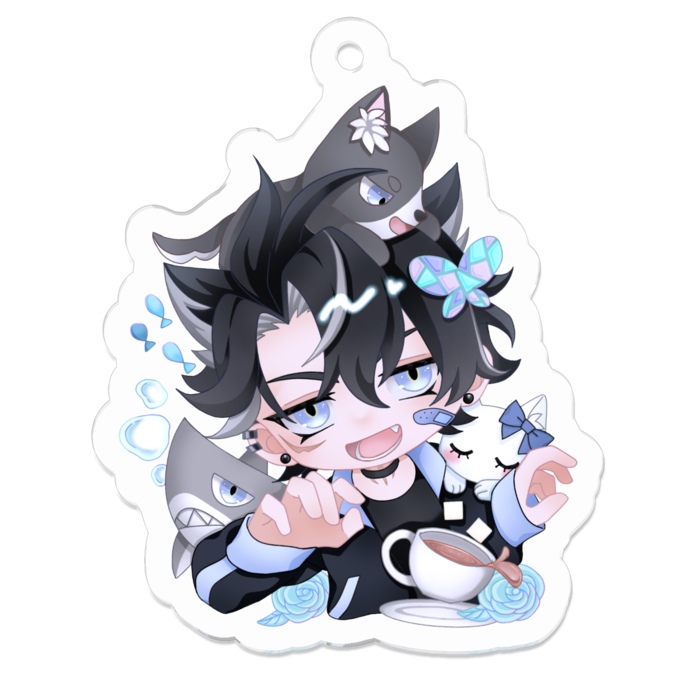 アクリルキーホルダー（コーティング） - 50 x 50 (mm)