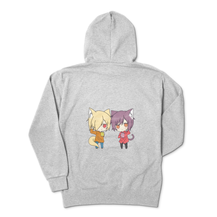 ジップパーカー - XL - 杢グレー