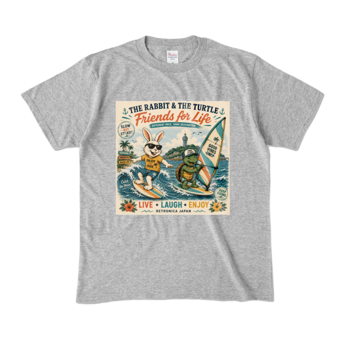 カラーTシャツ - M - 杢グレー (濃色)