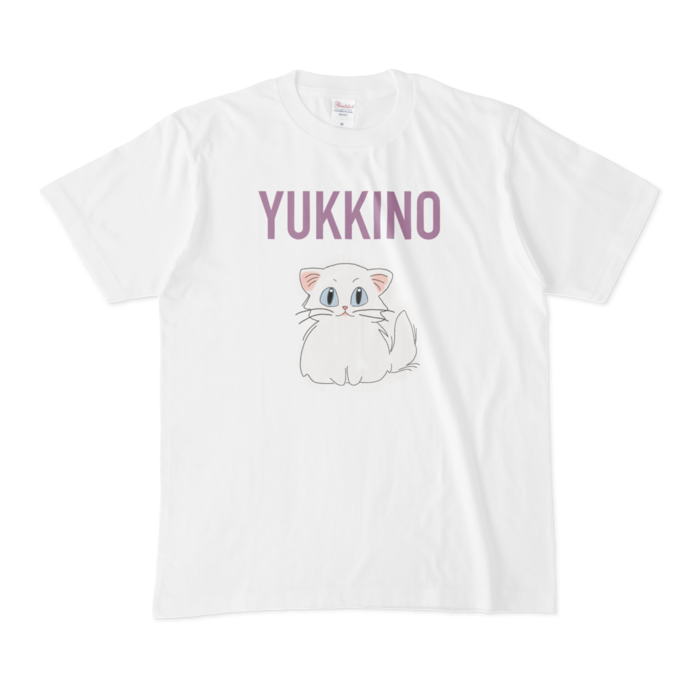 Tシャツ - M - 白 - 紫文字
