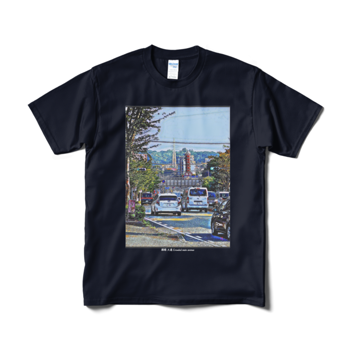 デザイナー Tシャツ - M - ネイビー