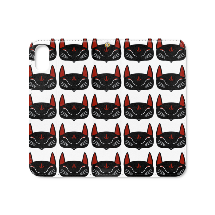 手帳型iPhoneケース(ベルトなし) - iPhone XS / X - ストラップ穴 あり