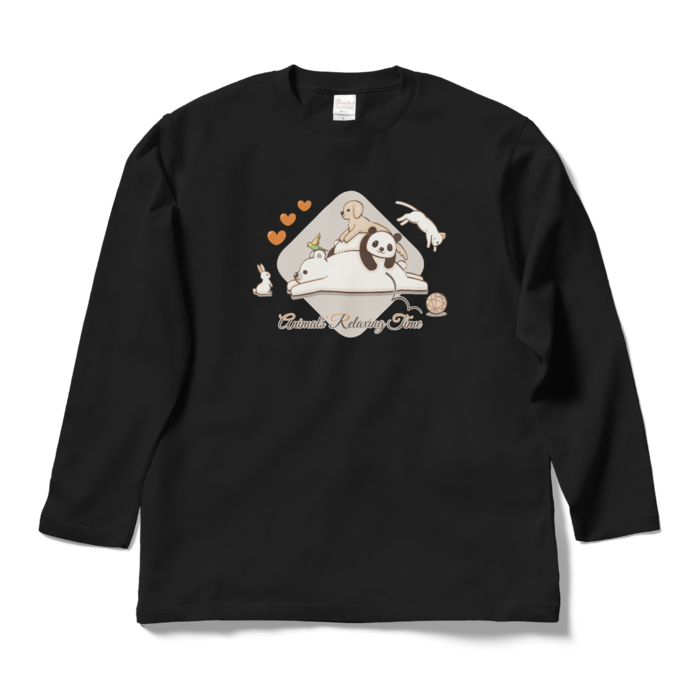 ロングスリーブTシャツ　黒色　L