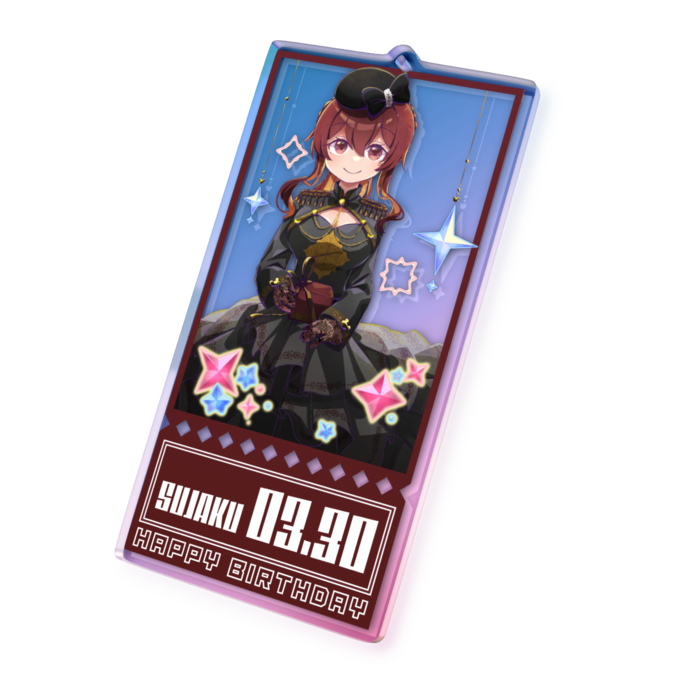 オーロラアクリルキーホルダー - 100 × 100mm