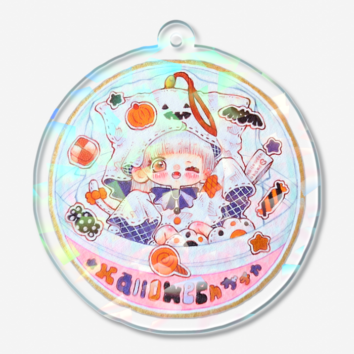 ホログラムアクリルキーホルダー - 50 × 50mm