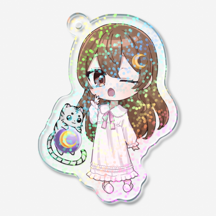 ホログラムアクリルキーホルダー - 50 × 50mm