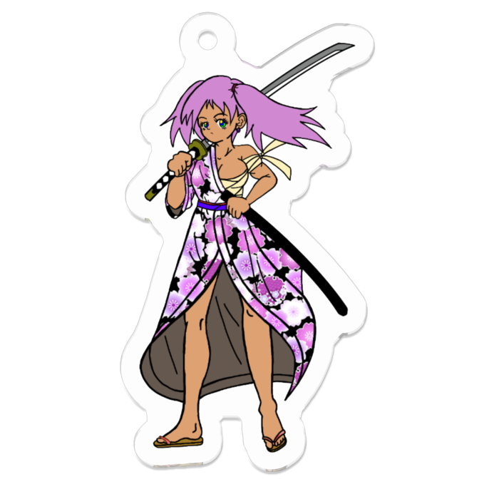 アクリルキーホルダー（コーティング） - 50 x 50 (mm)