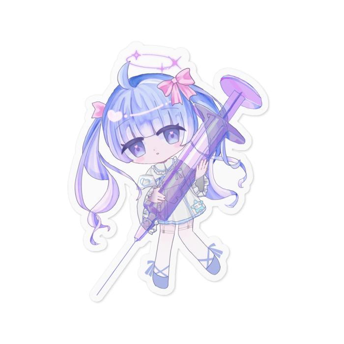 ステッカー(白) - 100 x 100 (mm)