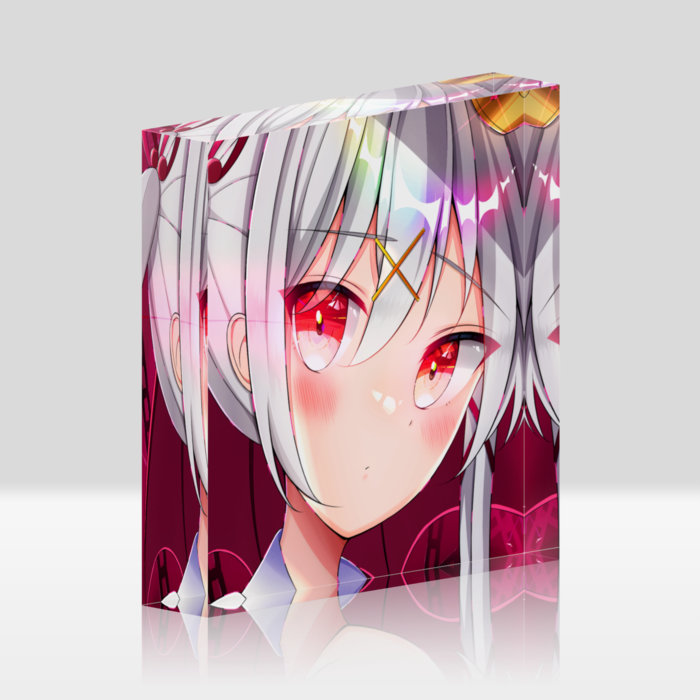 アクリルブロック - 100x100mm（ホワイト）