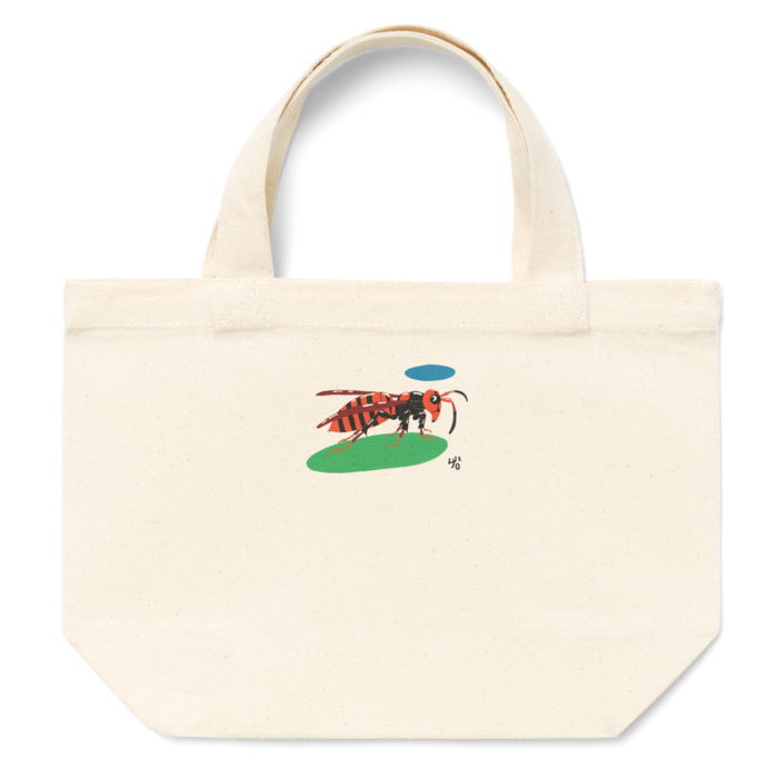 スズメバチのトートバッグ - S - プリント面積小