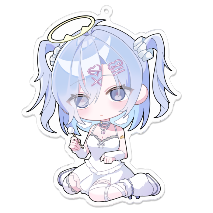 ①アクリルキーホルダー - 100 x 100mm（耳かきver）