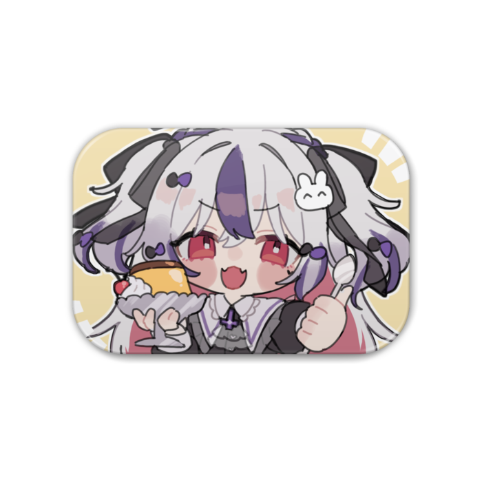 缶バッジ - 角丸 76x51mm(ぷりん)