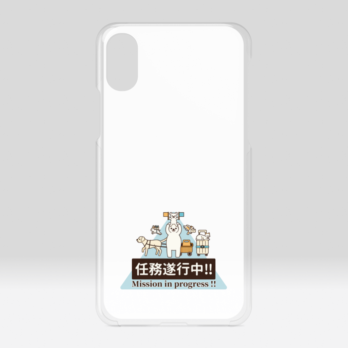 クリアiPhoneケース　白色　iPhone X / XS