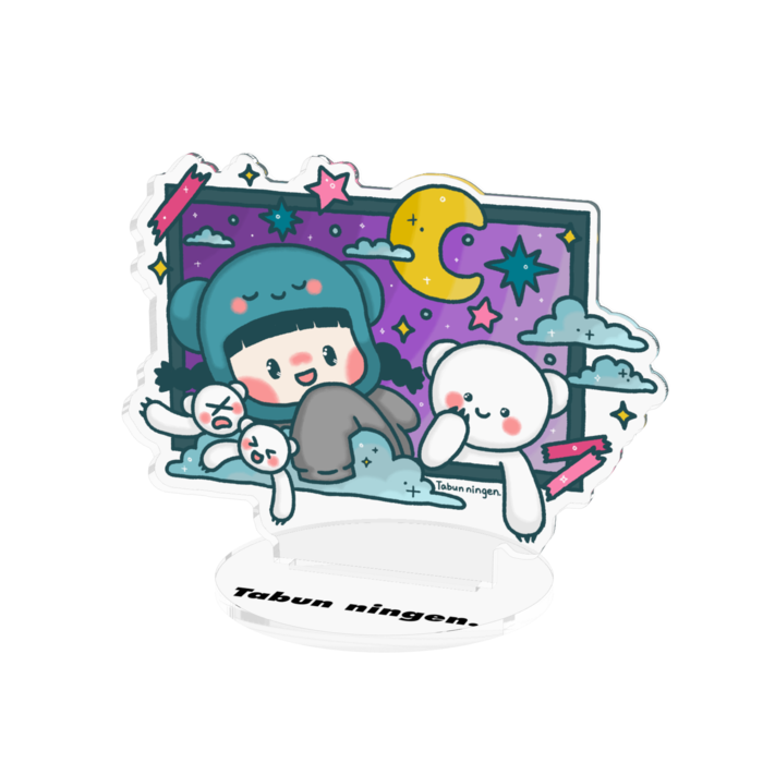 アクリルフィギュア - 100x100mm~たぶにんとたぶ丸キラキラver~