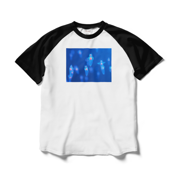 ラグランTシャツ - L - ホワイト×ブラック