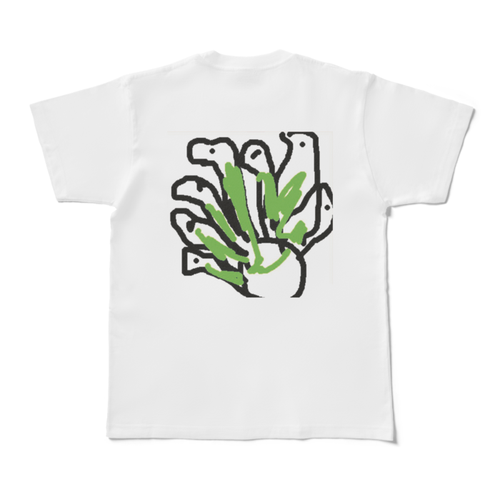 背面Tシャツ - M - 白