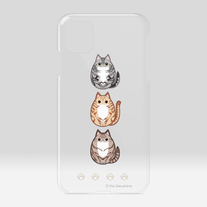シマころねこクリアiPhoneケース - iPhone11