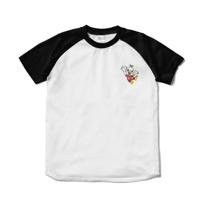 ラグランTシャツ - S - ホワイト×ブラック