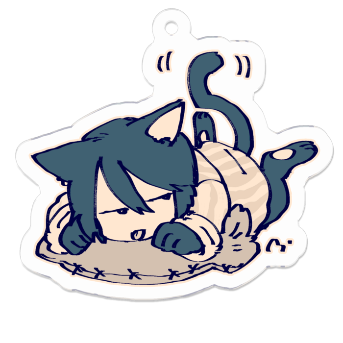 ねこげりすけ【B】50 x 50 (mm)