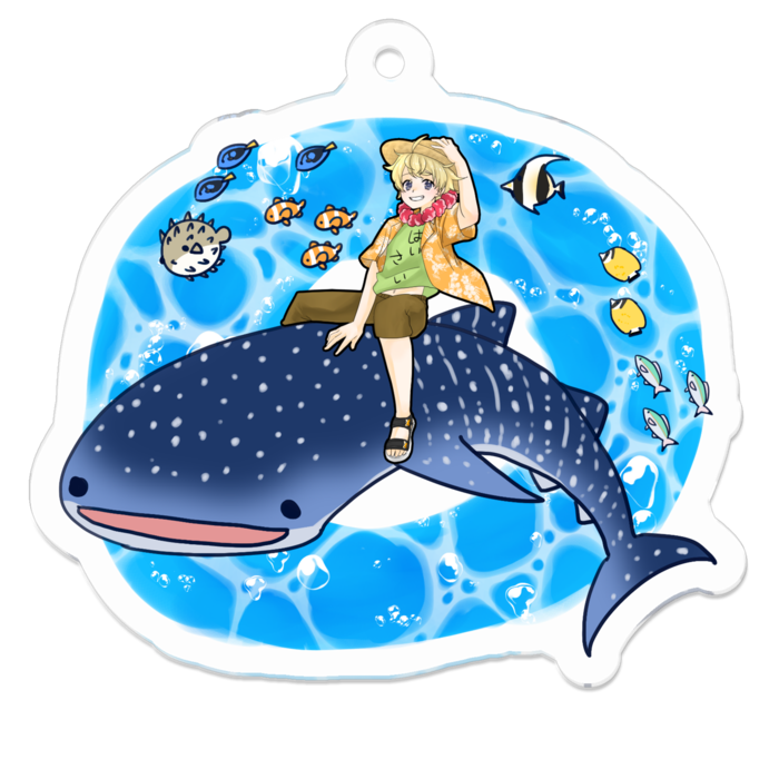 アクリルキーホルダー（コーティング） - 50 x 50 (mm)