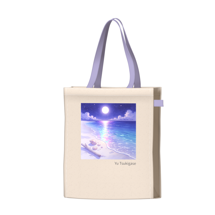ツートンカラーバッグ - パープル - W34 × H41 × D14cm