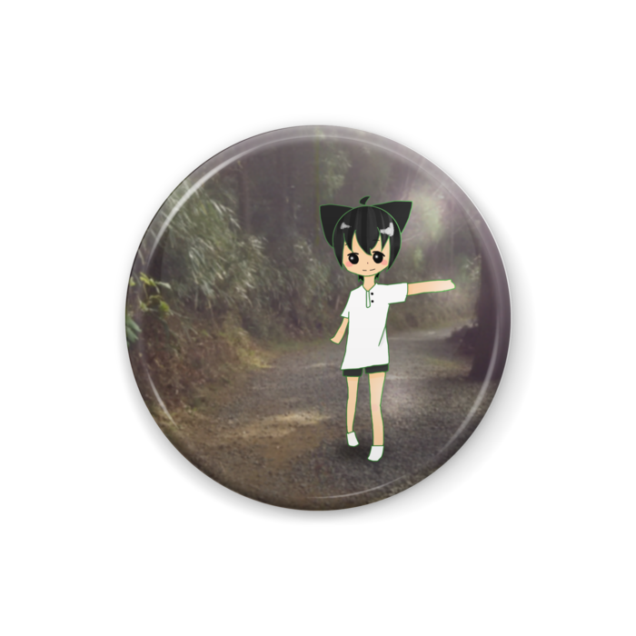 妖帰りの夜 妖黒缶バッチ 25mm