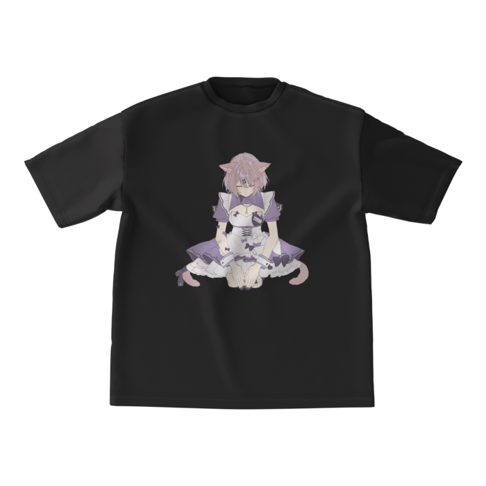【シンプル】ビッグシルエットTシャツ【黒/M】