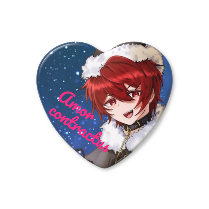 ハート缶バッジ - 57 × 52.5mm(3)