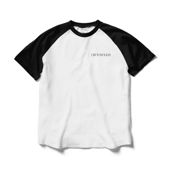 GROUNDLESSラグランTシャツ - L - ホワイト×ブラック