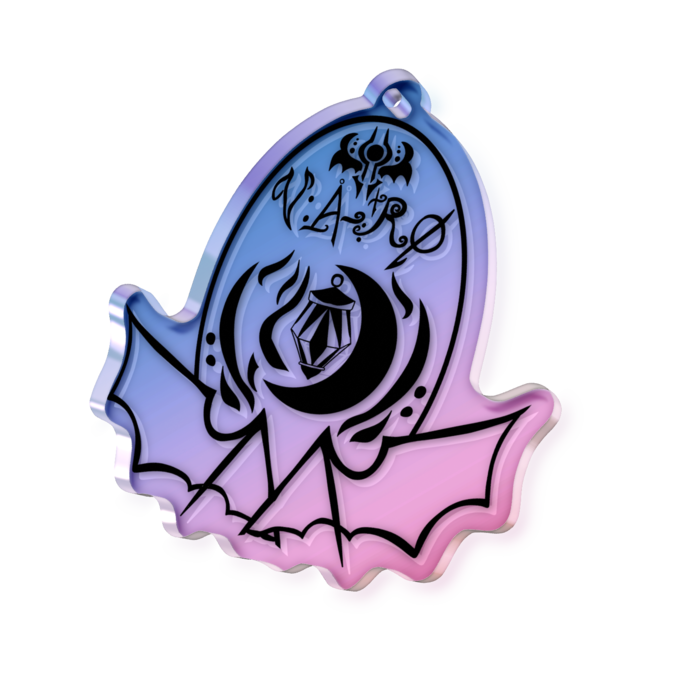 オーロラアクリルキーホルダー - 50 × 50mm