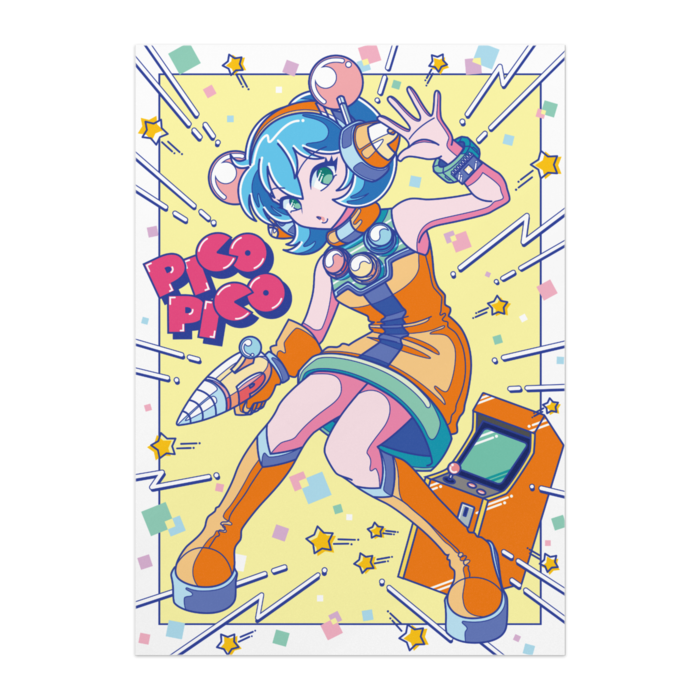 80sレトロポップ「ピコナ」ポスター - A1