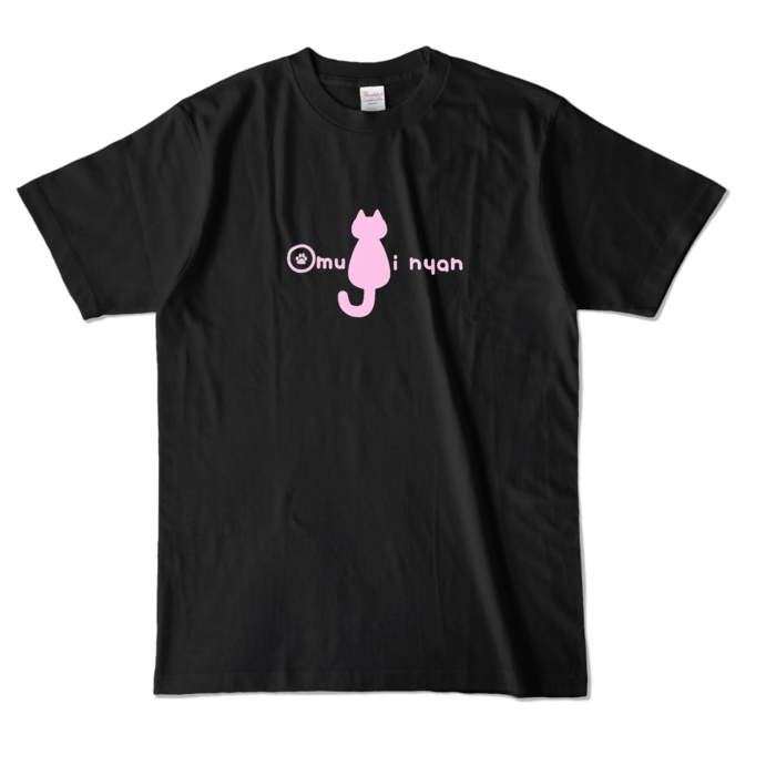 カラーTシャツ - L - ブラック (ピンクロゴ)