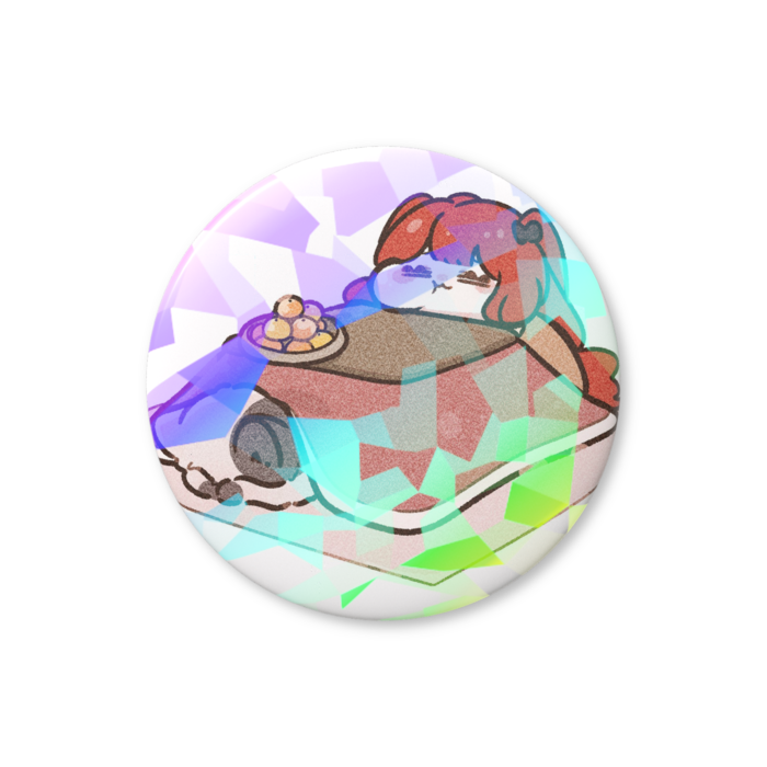 むしゃだむホログラム缶バッチ44mm おこた