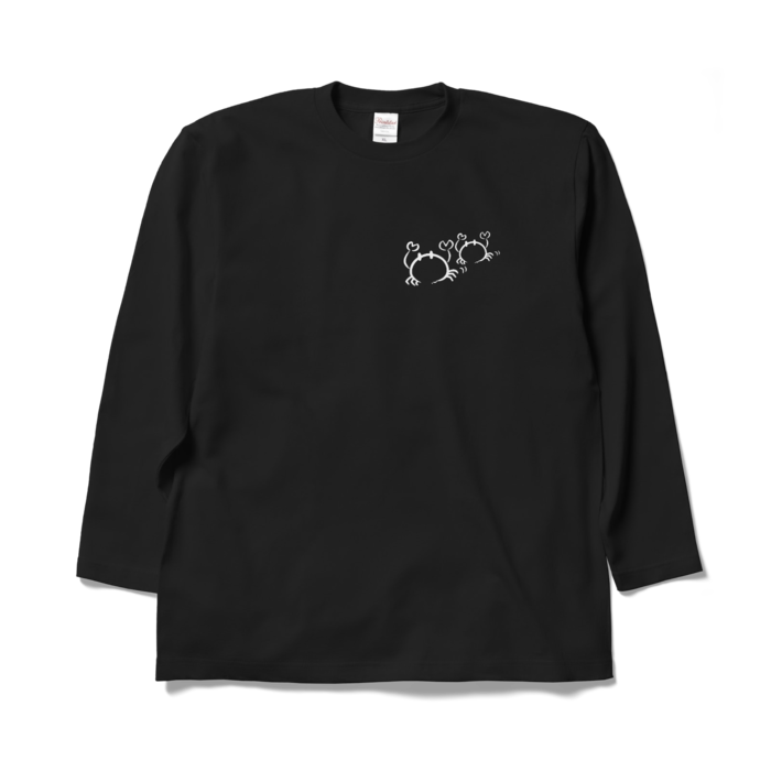 🦀🦀...（黒ロングT） - XL - ブラック