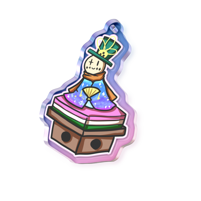 オーロラアクリルキーホルダー - 50 × 50mm