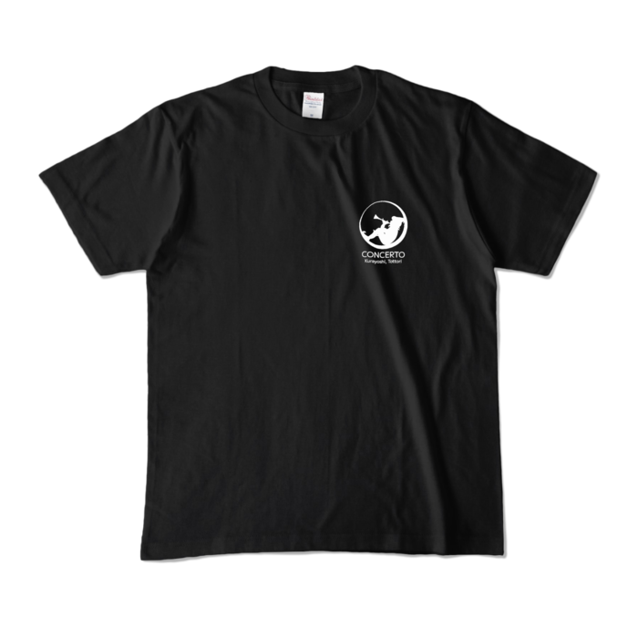 ロゴTシャツ-ブラック(M)