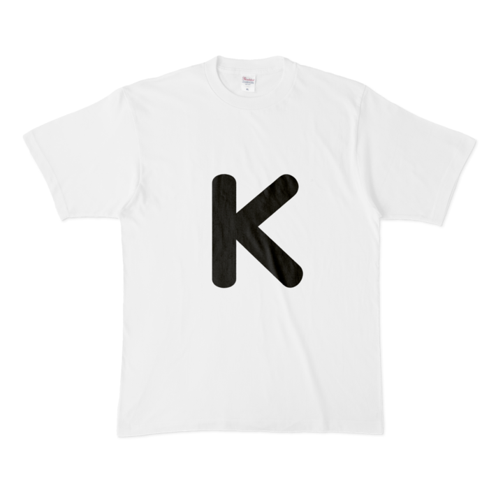 「K」(大文字)Tシャツ - XL - 白