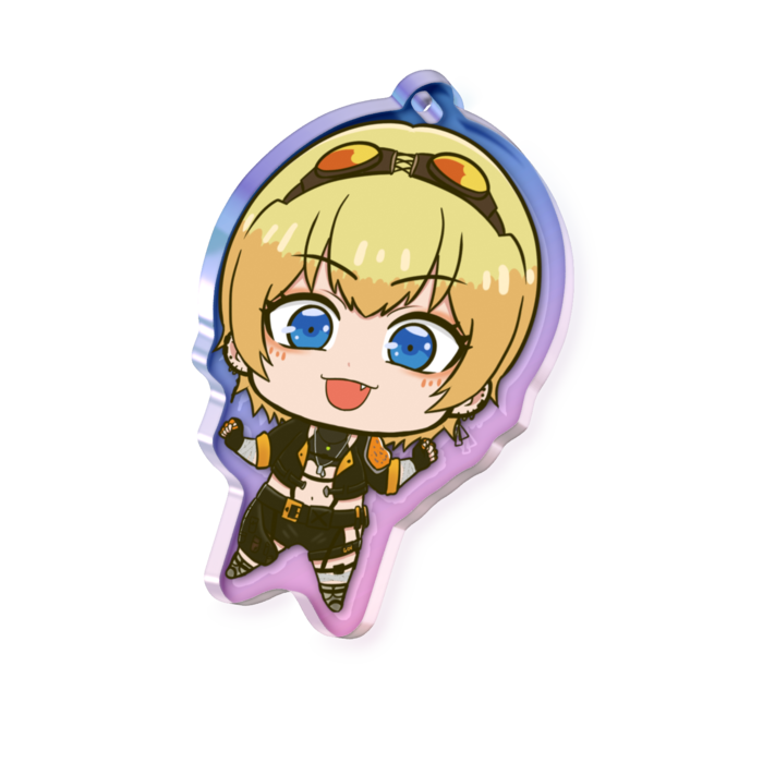 オーロラアクリルキーホルダー - 50 × 50mm