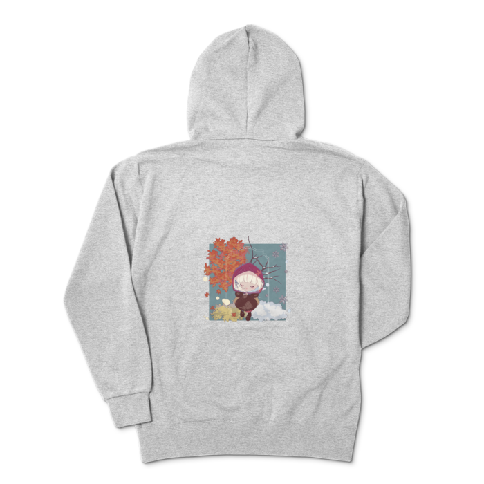 ジップパーカー - XL - 杢グレー