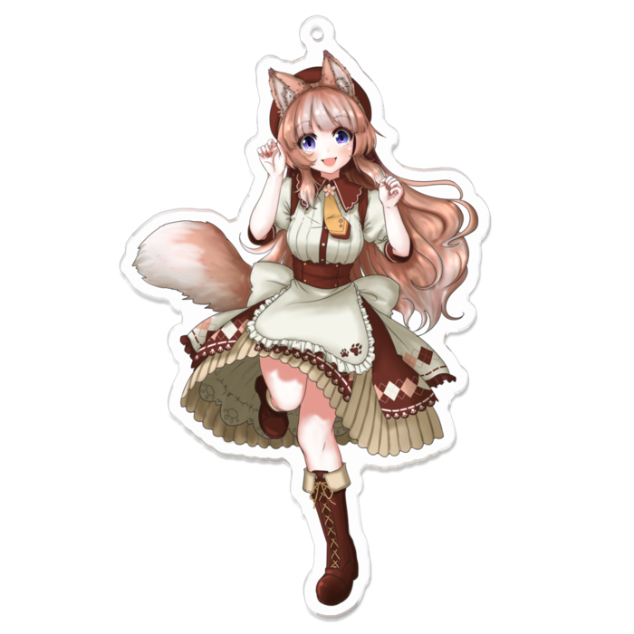 アクリルキーホルダー（コーティング） - 100 x 100 (mm)