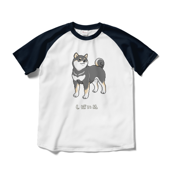 ラグランTシャツ - M - ホワイト×ネイビー/Raglan T-Shirt (Size M) White & Navy