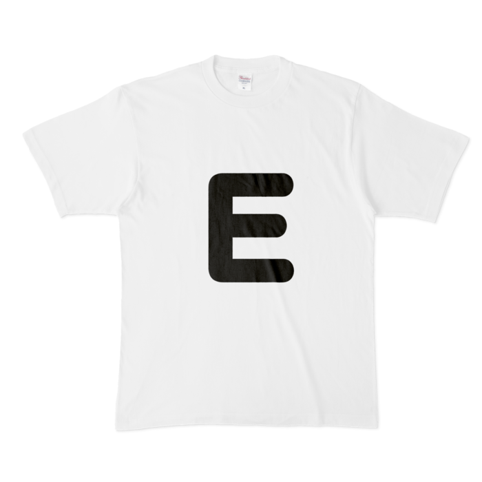 「E」(大文字)Tシャツ - XL - 白