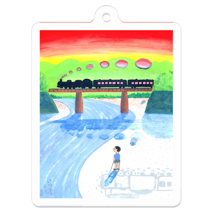 アクリルキーホルダー（コーティング） - 50 x 50 (mm)