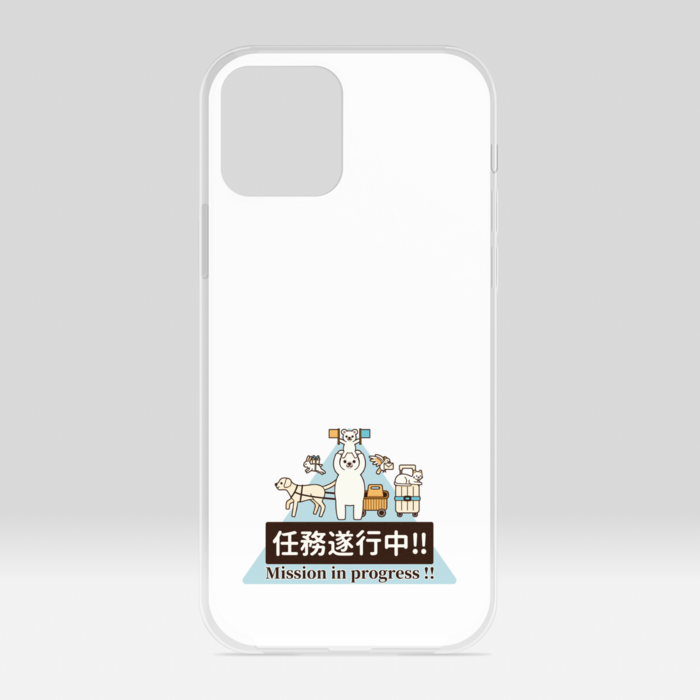 クリアiPhoneケース　白色　iPhone 12 / 12Pro
