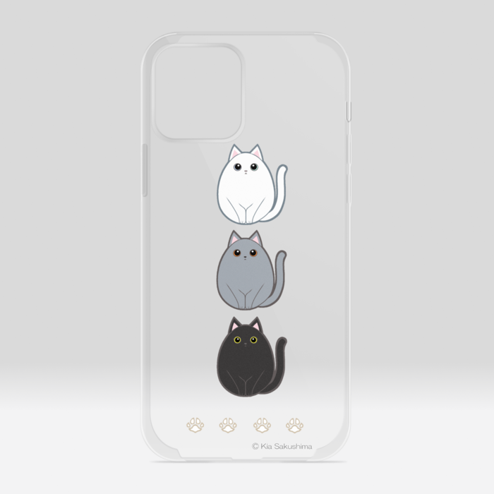 ムジころねこクリアiPhoneケース - iPhone12 / 12 Pro